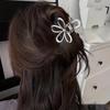 1 шт. Металлическая заколка для волос в виде цветка для женщин, сильная фиксация, средний размер, подходит для тонких волос, классический модный стиль