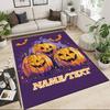 1PC Custom Name Halloween Pumpkin Jack-o'-lanterns Theme Floor Mat Ideal for Living Room, Game Rooms, Office, Bedroom,Floor Mat Playful Design