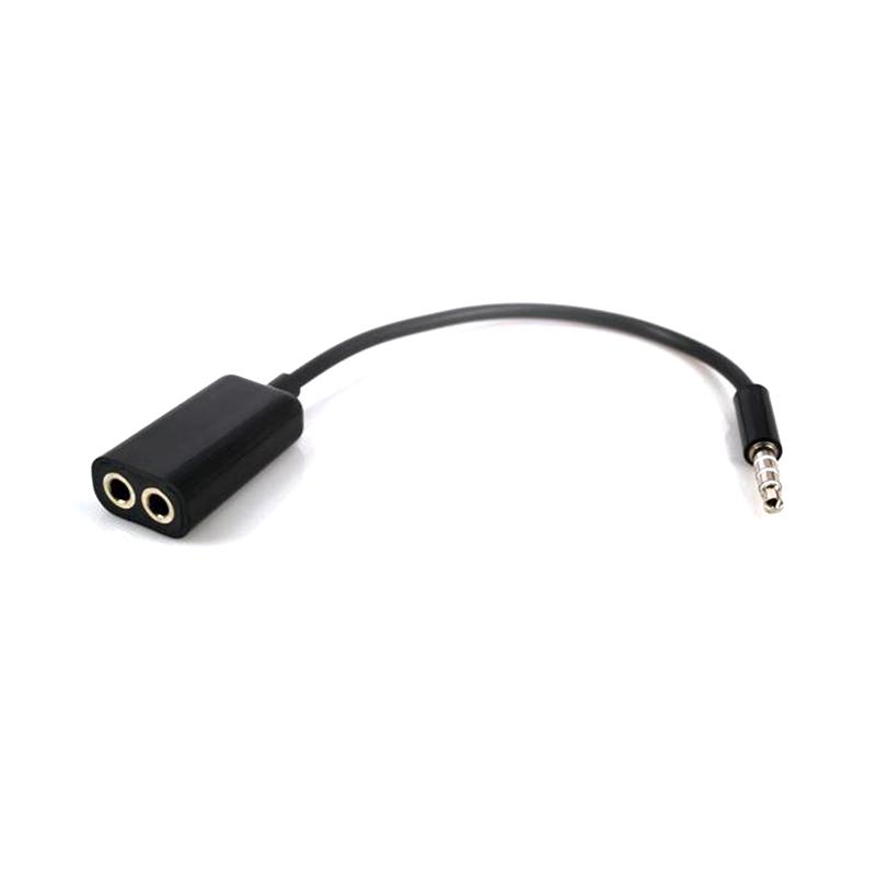3.5mm Audio Cable Headset Jack Headphone Earphone Audio Splitter Adapter 1 Male To 2 Female Earphone Cord for Laptop Phone