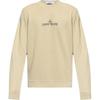 Свитшот с вышивкой логотипа, круглым вырезом, длинным рукавом, мужской, светло-коричневый 811566182-V0097