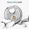Stainless Steel Round Disc Lock with 2 Keys Security Lock Disc Locking Padlock  Outdoor Use