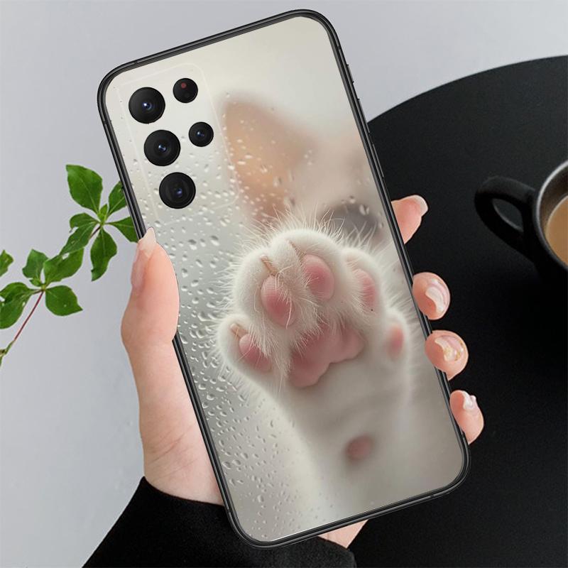 Cute Cat Paws Phone Case For Samsung Galaxy A15 A35 A55 A52 A53 A54 A33 A34 A25 A05S A16 A14 A05 A13 M15 M55 M35