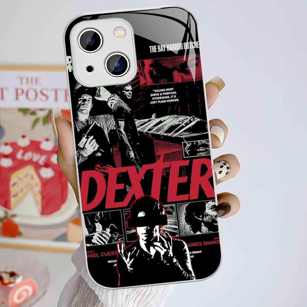 Закаленное стекло Декстер Морган для iPhone 14 13 12 11 Pro Mini XS MAX 14Plus X XS XR Чехол