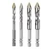 Crooked Head Eccentric Drill 6.35mm Glass Concrete Drill Bit 4Pcs Set 6mm8mm10mm12mm Masonry