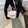 Fashionable Solid Color Bag for Women's New Winter Diamond Candy Color Hand-held One-shoulder Crossbody Bag Simple Small Square Bag