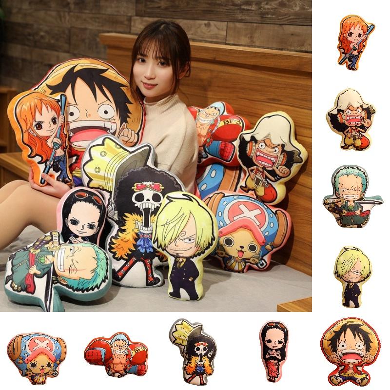Креативная плюшевая подушка One Piece, мультяшная подушка Луффи, Зоро, Чоппера, детский фестивальный подарок, персонажи)