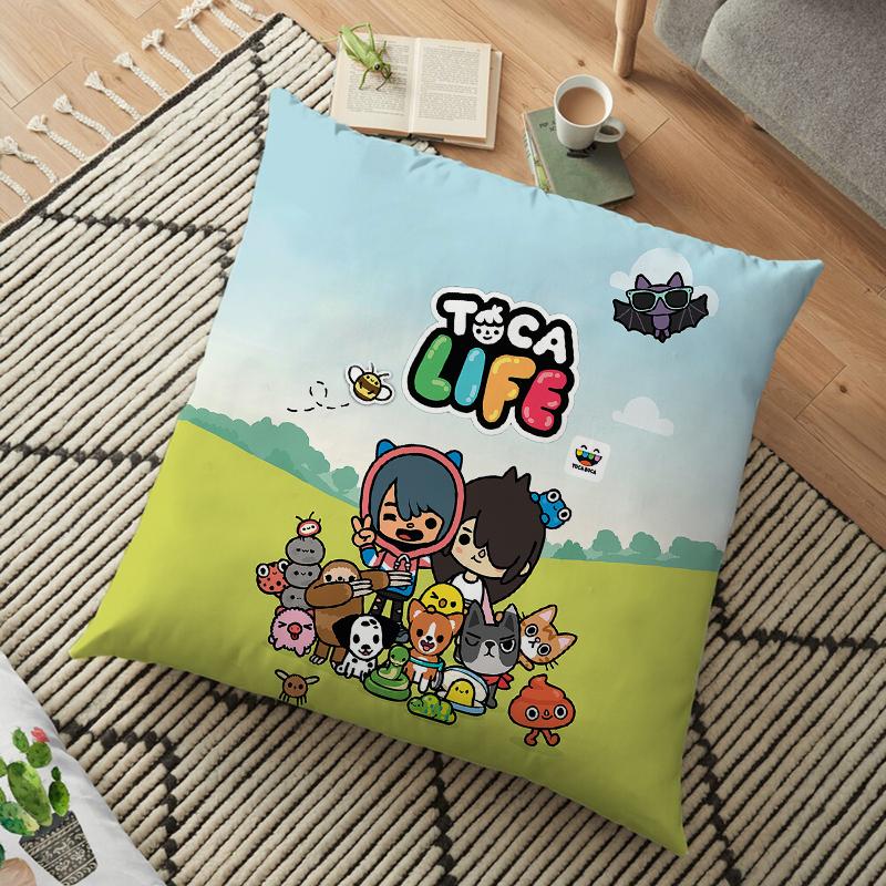 Чехол для подушки Toca Life World, наволочка Toca Boca для домашнего стула, детская комната, мягкая декоративная наволочка 45*45 см