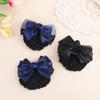 Flight Attendant Ladies Bownot Rose Headwear Professional Hair Clip Hairgrips Snood Bow Hair Net