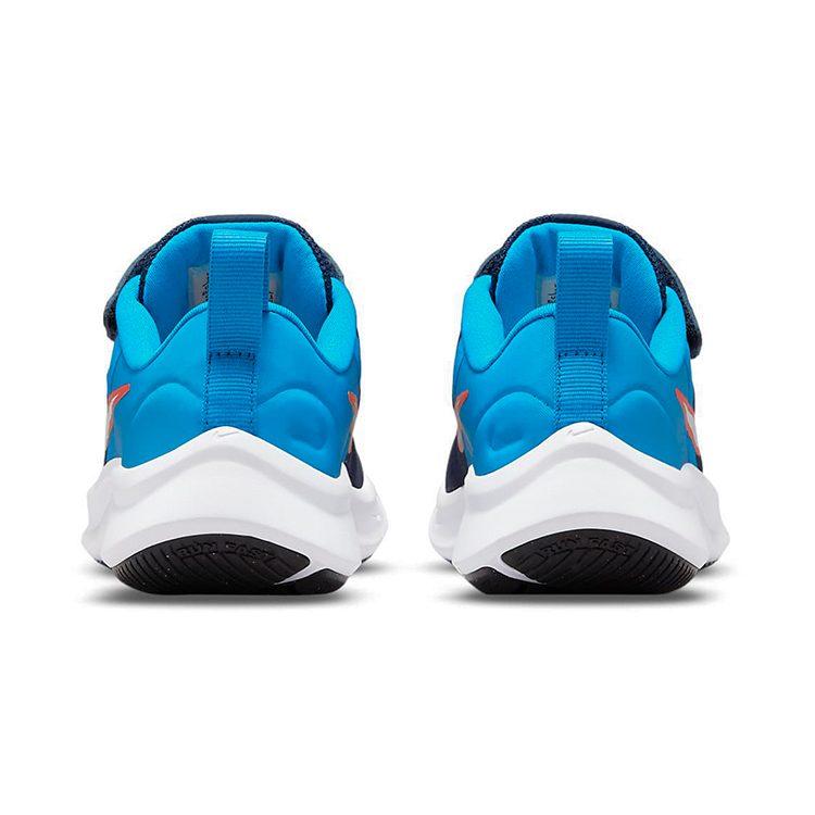 Nike Star Runner 3 Сетчатые Амортизация от ударов Амортизация от ударов Низкие Детские Беговые Кроссовки Сине-Оранжевые DA2777-401