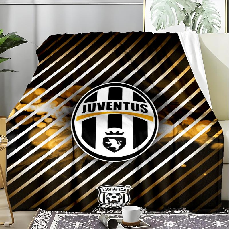 1PC Juventus Football Club Printed Soft Flannel Blanket Throw for Adult Bedroom Living Room Sofa Camping Travel Fan gifts Christmas Gifts