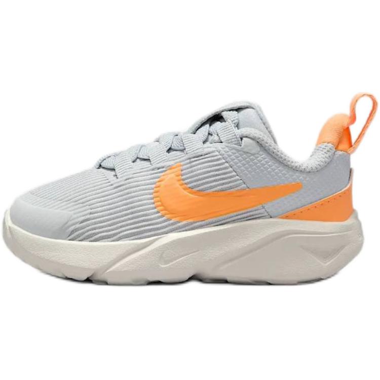 Nike Star Runner 4 Мягкие и удобные Нескользящие Износостойкие Низкие Детские Кроссовки Белый/Золотой DX7616-008
