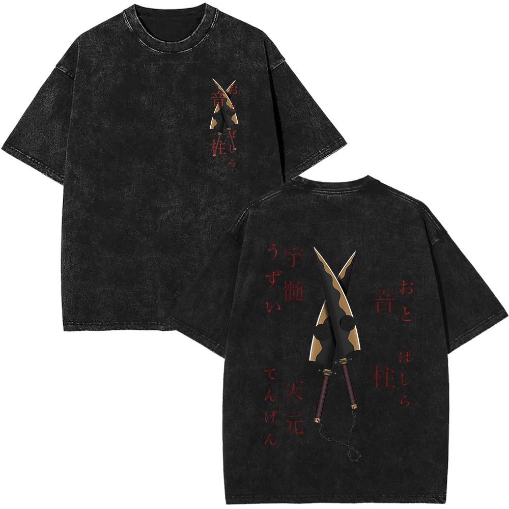 Стирка Винтажная Мышь Ниндзя Мускулистая Мышь Мышь для Зала Мышь Фитнес Футболка Аниме Клинок Рассекающий Демонов Узуй Тенген Футболки Мужская Хлопковая Футболка