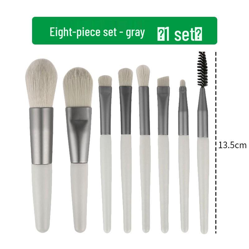 Набор мини-кистей для макияжа Morandi из 8 штук с мягким ворсом и пластиковыми ручками