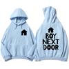 Уличная одежда унисекс Boys Band BOYNEXTDOOR Толстовки с капюшоном корейская мода Sudaderas Hombre Графический принт Толстовка Зимний топ
