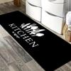 Tableware Pattern Floor Mat Dirt-resistant Doormat Kitchen Carpet Kitchen Runner Rug  Entrance