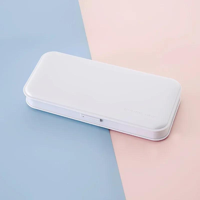 Простой пенал, портативный твердый пенал, канцелярские принадлежности для учеников начальной и средней школы, креативная коробка для хранения конфетного цвета