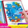 Magic Water Painting Reusable Coloring Book for Kids: Repeated Use Educational Graffiti Art Album