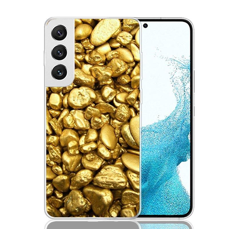 Чехол для телефона с узором из тонкого золота для Samsung Galaxy S26 S25 Edge S24 S23 FE S22 Ultra S21 Plus S20 + Fundas Cover Coque Gal