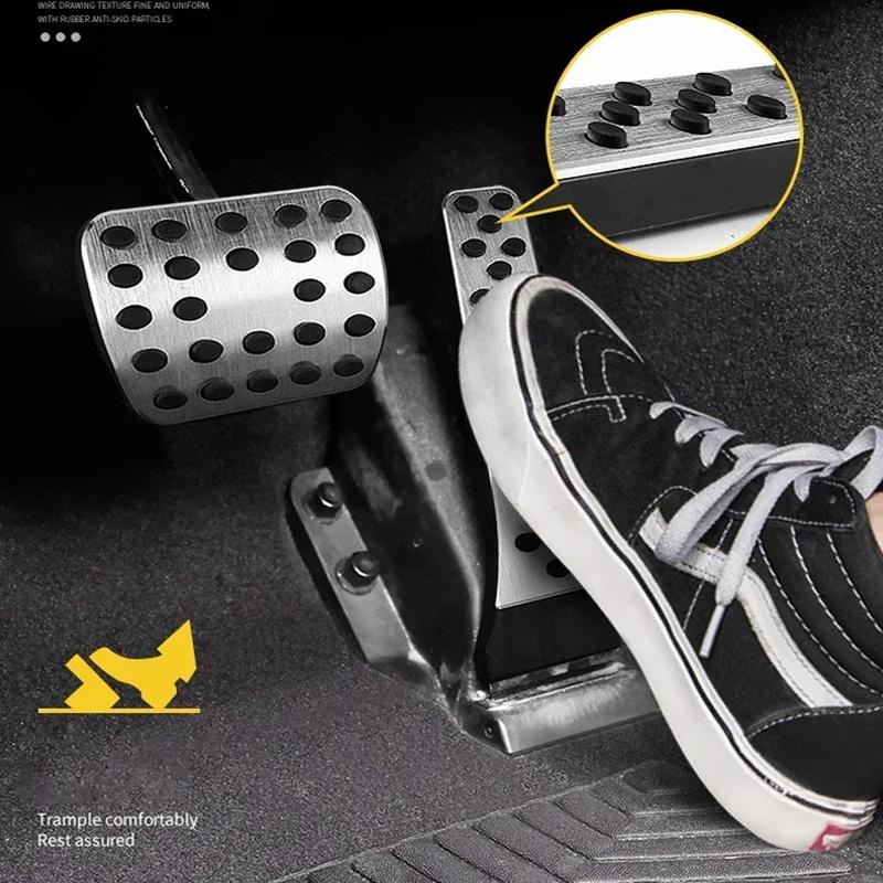 Педаль газа и тормоза для AMG Накладка на педаль акселератора 2 шт. Серебристая Накладка на педаль AMG Педаль Нескользящая накладка для Mercedes GLC GLA W205 W212 GLE ML