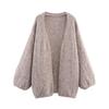 Kaslead New Women clothes Western Style Fashion Loose All-Match No Buckle Knitted Outerwear