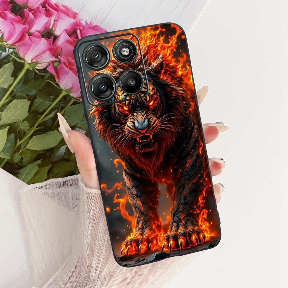 For Motorola Moto G67 Power / G57 Power 2026 Cool Dragon Tiger Pattern Phone Case For MOTO G67Power Black Silicone Soft Bumpers