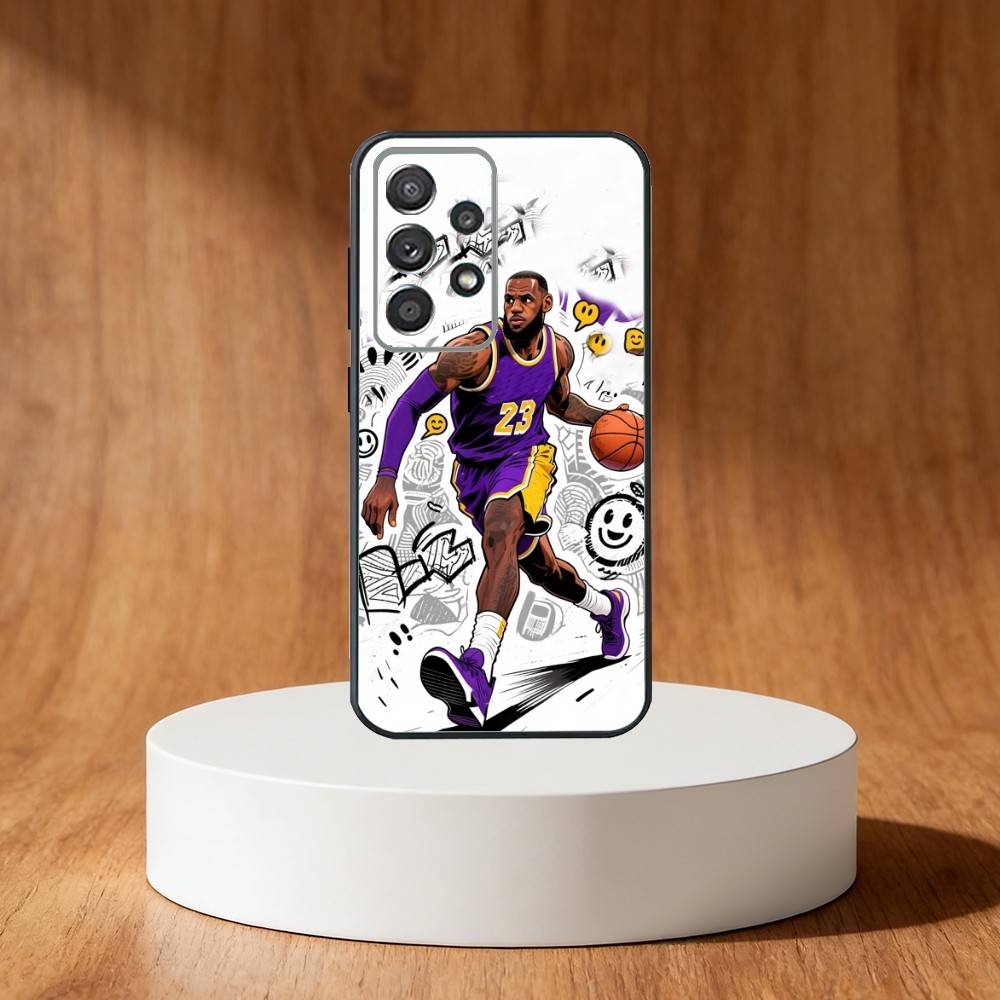 L-Lebron James 23 Phone Case For Samsung S25,S24,S21,S22,S23,S30,Ultra,S20,Plus,Fe,Note,10,9,5G Black Cover