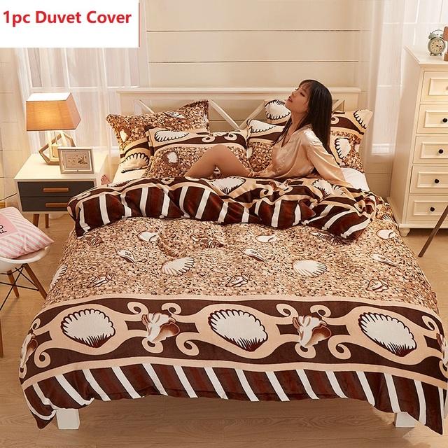 Зимний утолщенный теплый короткий плюшевый пододеяльник King Double Queen Size двухсторонний коралловый флис пододеяльник не включает наволочку