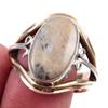 Натуральный Дендритовый Опал Драгоценный Камень Серебро 925 пробы Двухцветное Кольцо в подарок S.9 T6f15