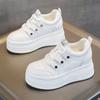 100% Натуральная Кожа Женские Белые Туфли Модные Кроссовки Женская Обувь Повседневная Мягкая Дышащая Обувь Увеличивающая Рост 9см