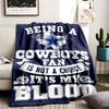 Dallas Cowboys Theme Personalized Outdoor Flannel Blankets Soft And Suitable For All Seasons Perfect For Sofas Beds And Camping