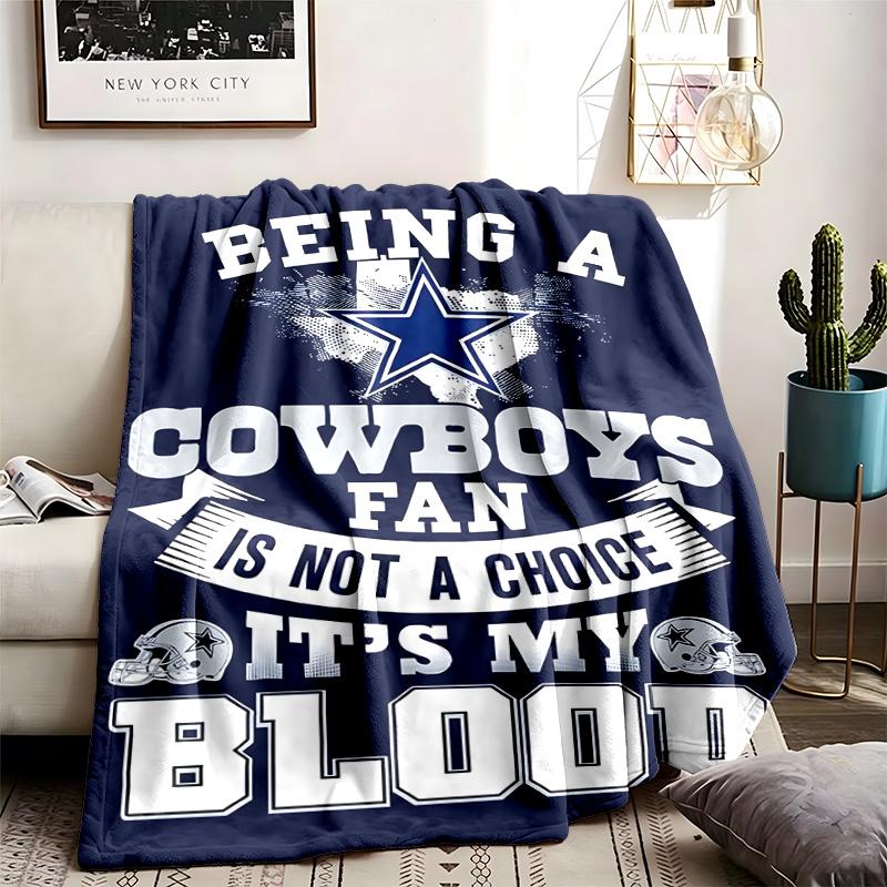 Dallas Cowboys Theme Personalized Outdoor Flannel Blankets Soft And Suitable For All Seasons Perfect For Sofas Beds And Camping