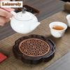 Traditional Walnut Tea Tray Teapot Teacup Solid Wood Tray Mat Thermal Insulation Coffee Cup Trays Home Tea Ceremony Accessories