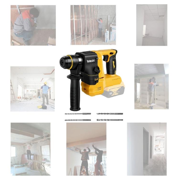 Аккумуляторный 1400 об/мин Электрический перфоратор Перезаряжаемый Электрический перфоратор для 20В аккумулятора Бесщеточный Аккумуляторный