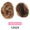 LUPU Girl's Chignon Natural Black Brown Straight Messy Bun For Women And Kids Donut Roller Hair Bun