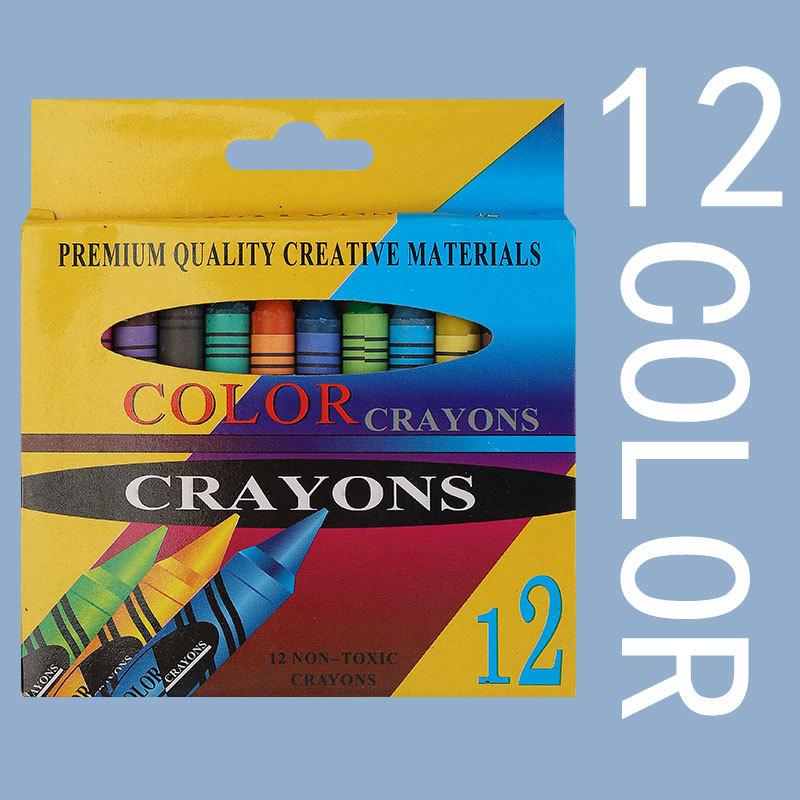 Portable Crayon Box Set 6/8/12/24 Colors Smooth Pigment Non-Toxic for Kids Toddlers Painting Coloring Graffiti Art Projects