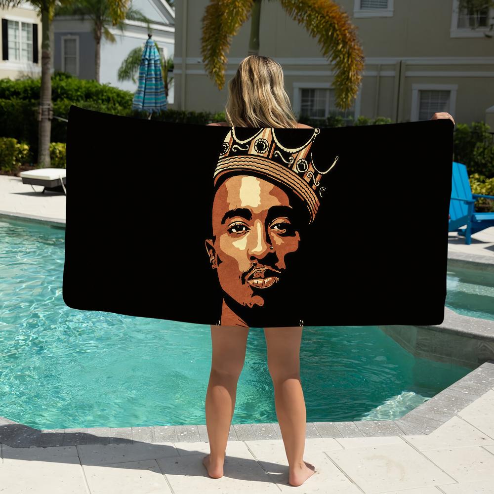 Полотенце T-TupacS Сауна Подарок БассейнСпортивный зал Пляж Путешествия Душ Быстросохнущие Спортивные полотенца S-ShakurS Кемпинг Мягкие