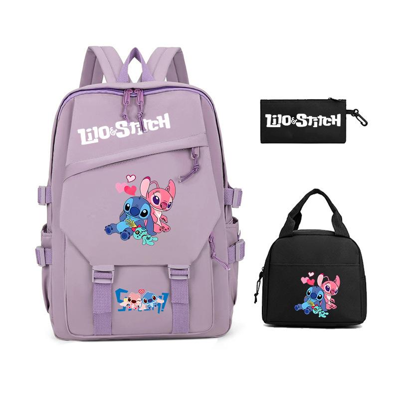 Peripheral Schoolbag Three-Piece Set, Primary And Secondary School Students Backpack, Children'S Lunch Bag, Pencil Bag