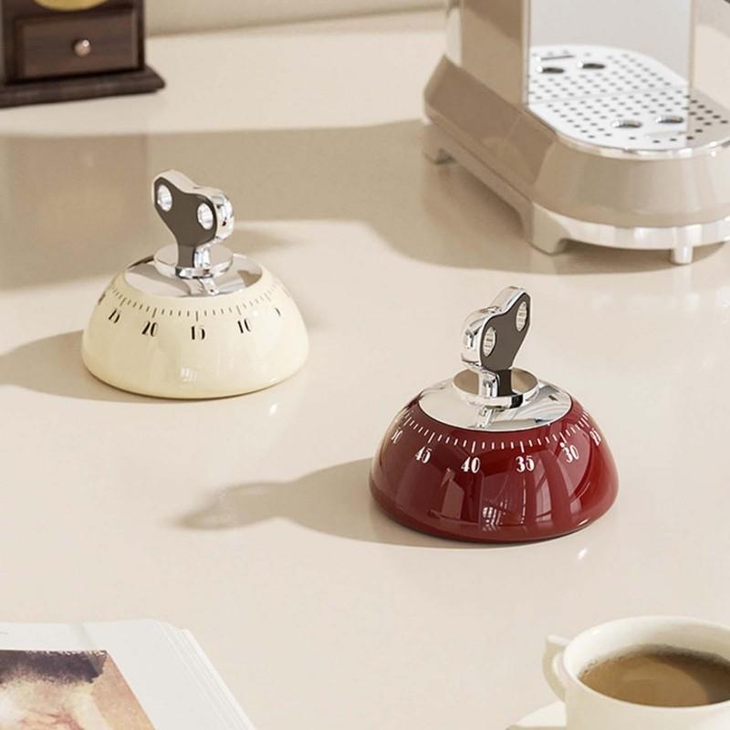 Magnetic Kitchen Timer Vintage Style Manual Countdown Cooking Baking Down Up Loud Alarm Magnet Clock Study Clock Kitchen