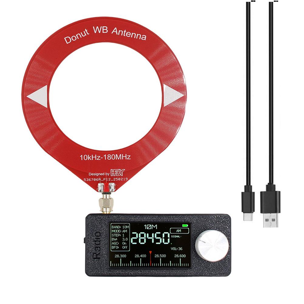 SI4732 0.5-108mhz All Band Radio Receiver LSB USB AM FM FM/AM Radio W/ Antenna 1.9inch IPS Screen HF SW MW VHF Pocket Mini Radio