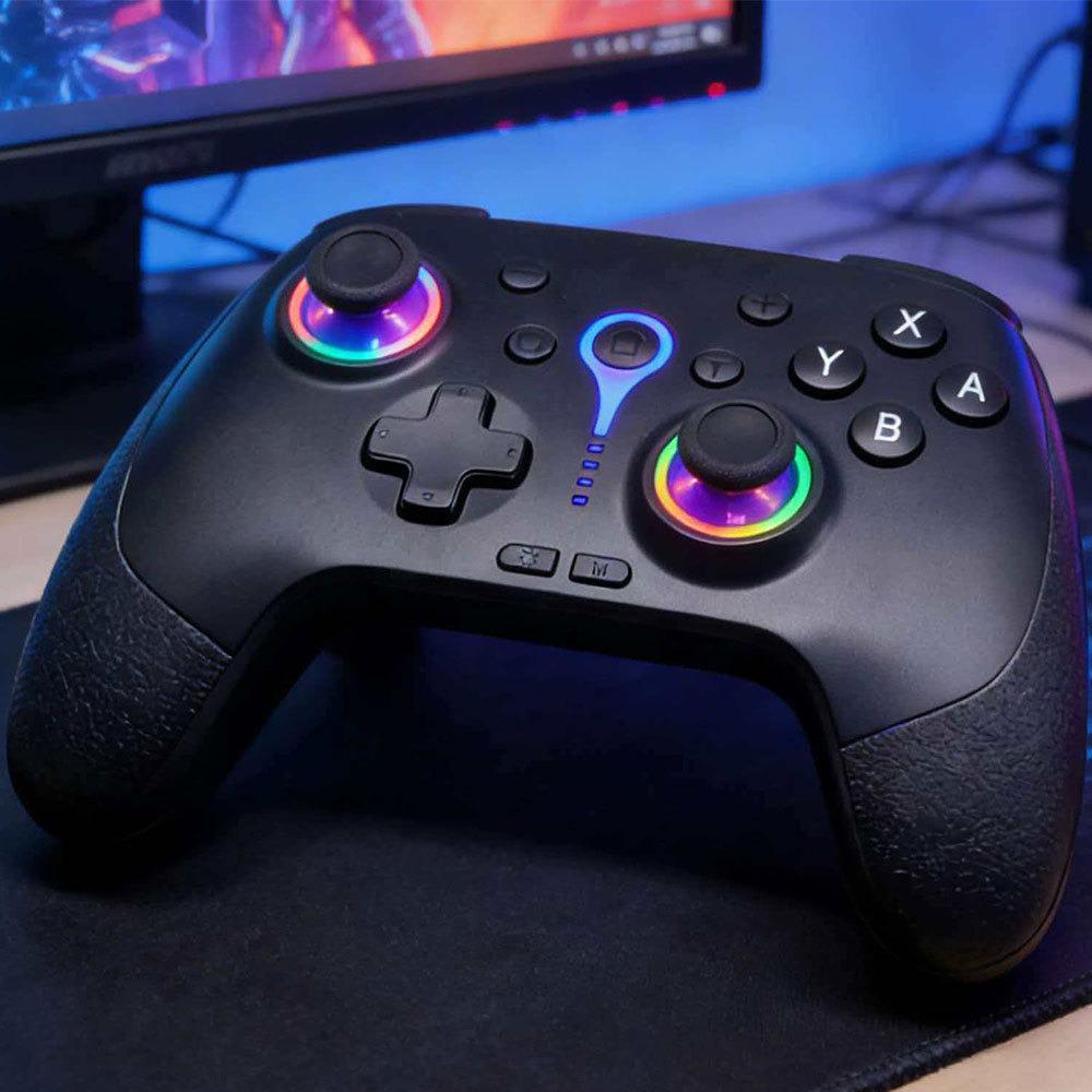 Игровой контроллер Bluetooth: Соматосенсорная вибрация и макросы, Совместимо с ПК, Steam, джойстиком Hall