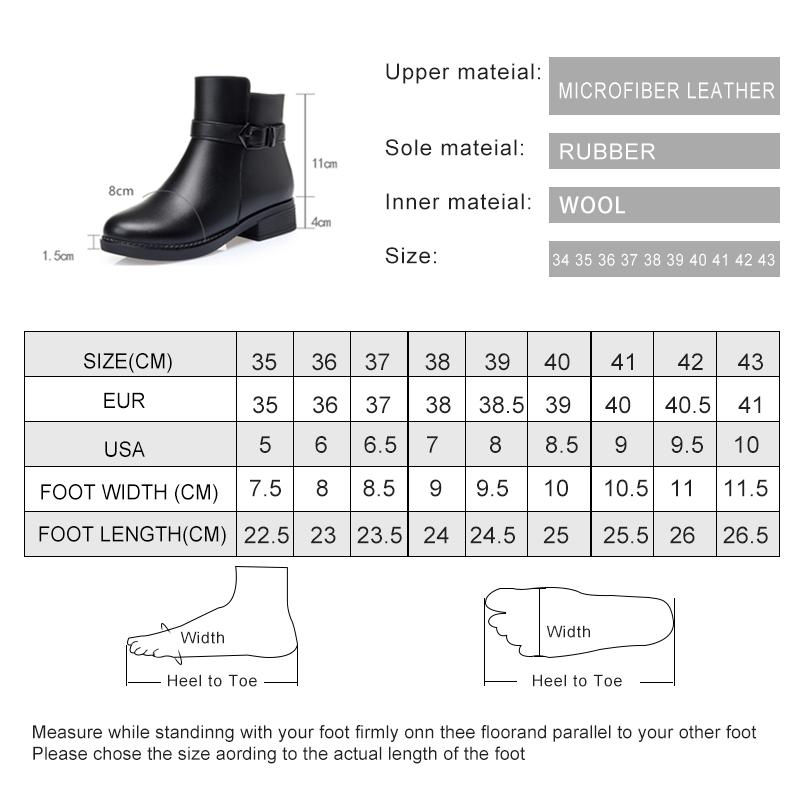 Fashion AIYUQI Winter Boots Mother Shoes Large Size 42 43 Wool Mid-heel Thick Wool Ladies Short Boots Non-slip Female Snow Boots