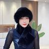 Imitation Mink Hair Winter Women's Scarf Mongolian Hat Plush Hat Set Windproof Thickened Warm Fashionable Ear Hat