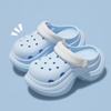 Fashion Crystal Butterfly Clogs for Women Summer 2025 Chunky Platform Soft Eva Garden Shoes Woman Thick Bottom Beach Sandals Diy Slipper