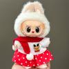 Одежда для кукол 15-17 см Labubu Одежда Шапка Счастливого Рождества Шарф Набор Лось Снеговик Мини Плюшевый Аксессуар для Куклы Новогоднее Платье Подарок