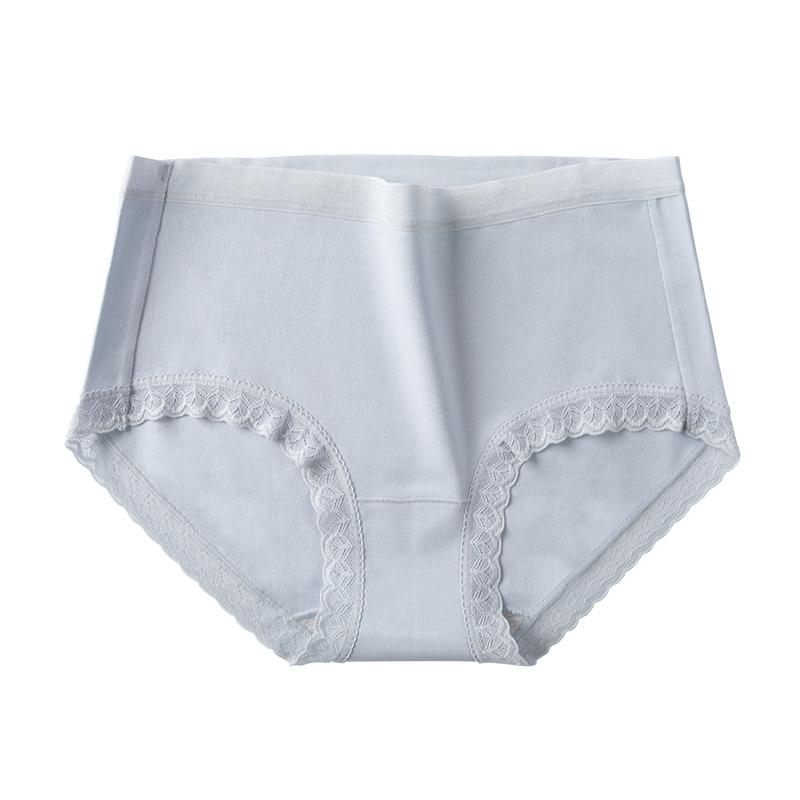 Женские новые простые и удобные хлопковые антибактериальные трусы-слипы на средней посадке для весны и осени