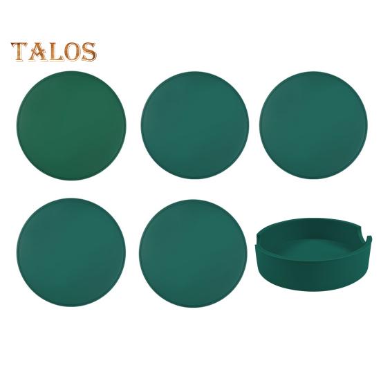 5 шт. силиконовых подставок с держателем, нескользящий коврик под чашку для напитков, утолщенные впитывающие коврики для горячих или холодных напитков, защита мебели, термостойкие