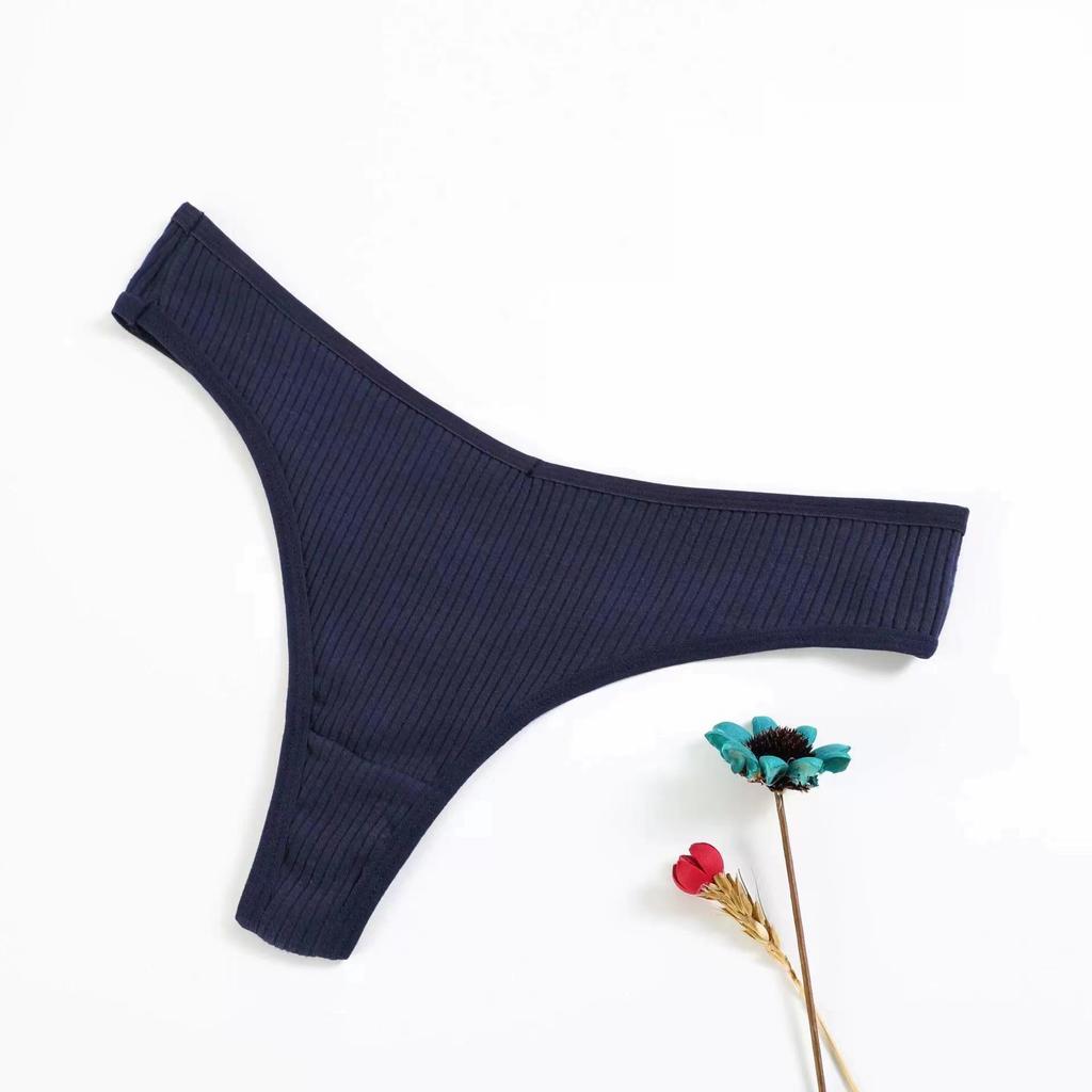 Чистый хлопок сексуальное женское однотонное нижнее белье стринги