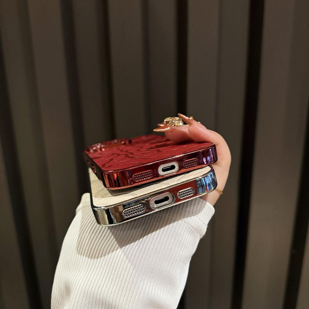 Высококачественная гальванизированная камелия для Apple 16pro Новый чехол для мобильного телефона для iPhone13 Простая защитная накладка