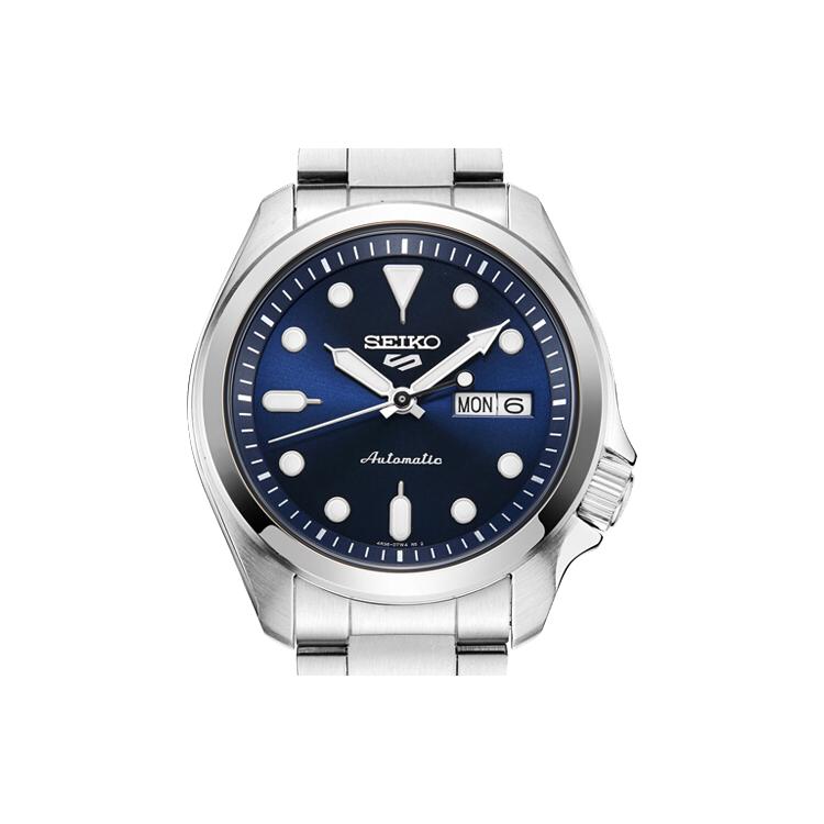 Seiko Механические часы Мужские часы Ремешок из нержавеющей стали Черный циферблат SRPE53K1