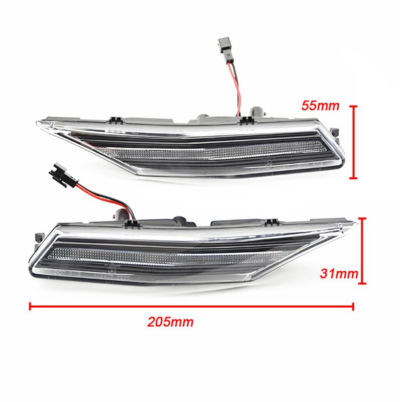 For Porsche Taycan Sedan - Dynamic Led Fender Side Marker Blinkers Sequential Turn Signal Indicators 9J1953041F 9J1945061C